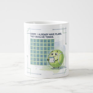 Grande Tasse Citation de tennis amusante pour les joueurs de te