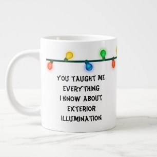Grande Tasse Citation de vacances de Noël Lumières de Noël