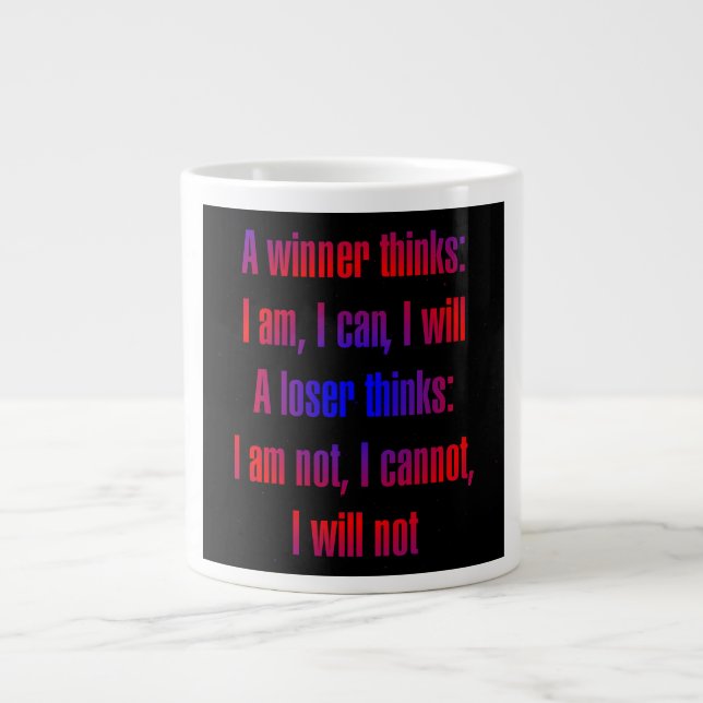 Grande Tasse Citation d'encouragement # 4 (Devant)