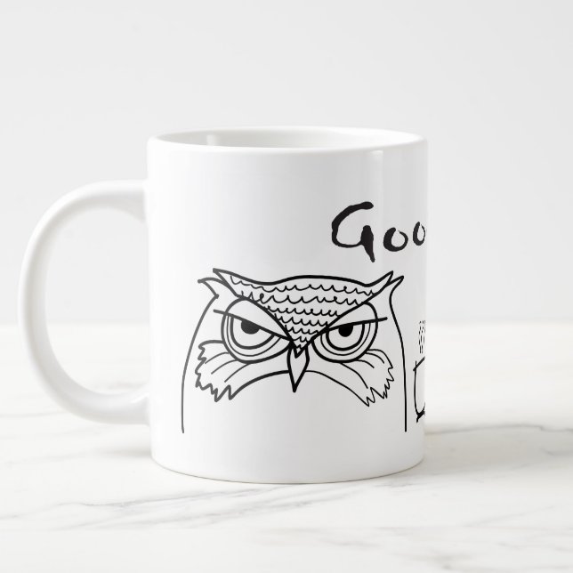 Grande Tasse Citation drôle de bon matin (Gauche)
