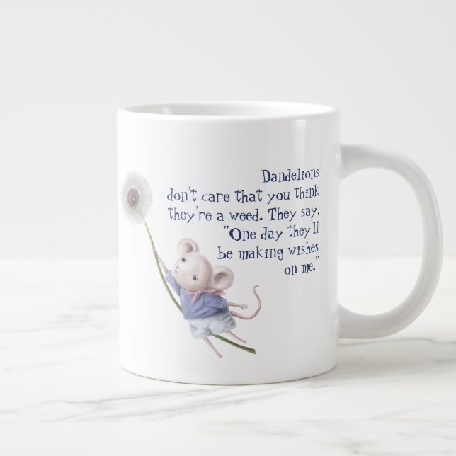 Grande Tasse Citation Inspirante de mignonne petite souris Dand (Droite)