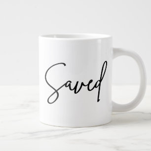 Grande Tasse Citation Inspirationnelle Sauvegardée Script moder
