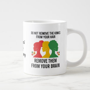 Grande Tasse Citation inspirée de cheveux AFRO NOIR