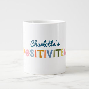 Grande Tasse Citation Motivationnelle "Positivitea" Personnalis