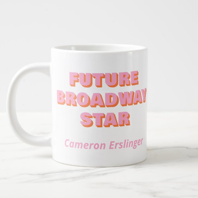 Grande Tasse Citation Personalisée De L'Acteur Broadway Star (Gauche)