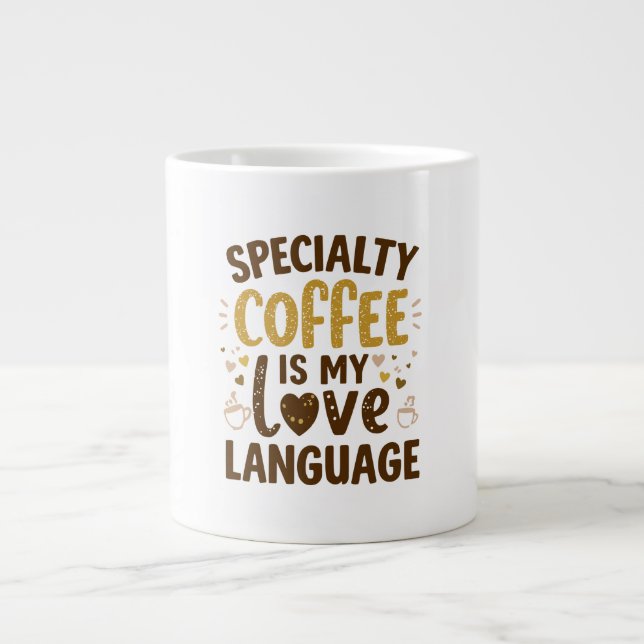 Grande Tasse Citation tendance de l'amoureux du café (Devant)