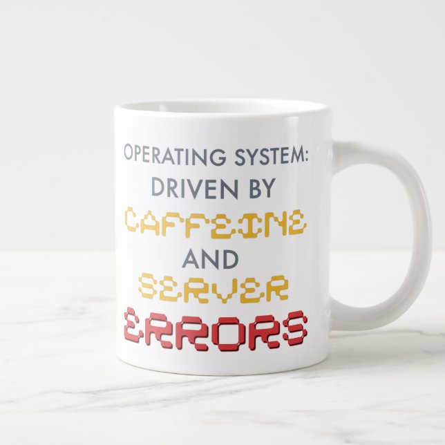 Grande Tasse Citations de programmeur drôle et erreurs de serve (Droite)