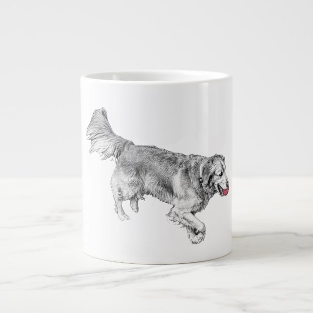 Grande Tasse Citrouille avec balle rouge (Devant)