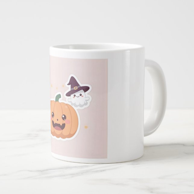 Grande Tasse Citrouille de Kawaii Halloween (Devant droit)