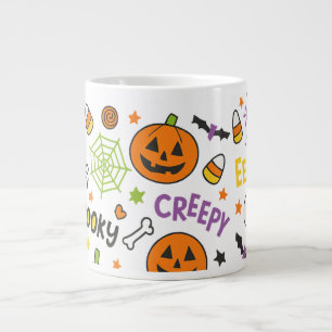 Grande Tasse Citrouille éffrayant et amusant - Motif Halloween 