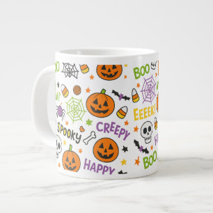 Grande Tasse Citrouille éffrayant et amusant - Motif Halloween 