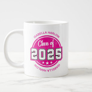 Grande Tasse Classe de 2025 Pink Graduate Name