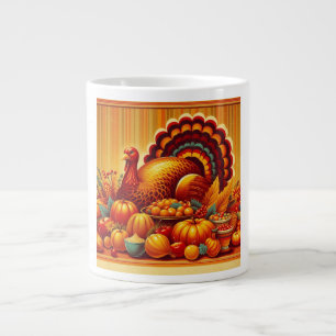 Grande Tasse classique/vintage Thanksgiving Turquie