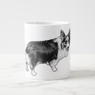 Grande Tasse Clin d'œil de vacances Corgi Prism