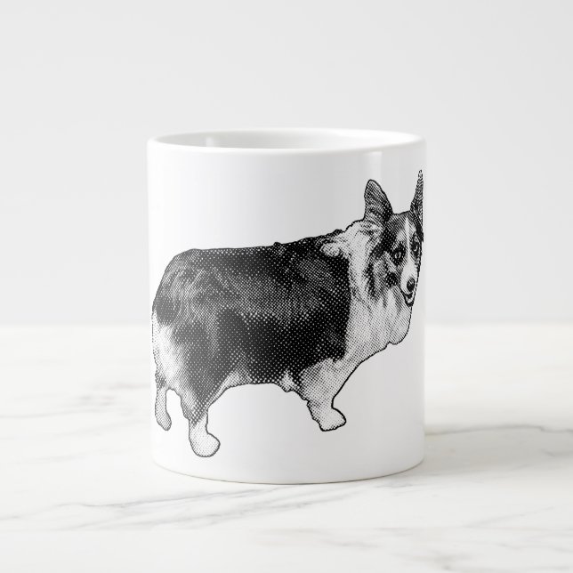 Grande Tasse Clin d'œil de vacances Corgi Prism (Devant)