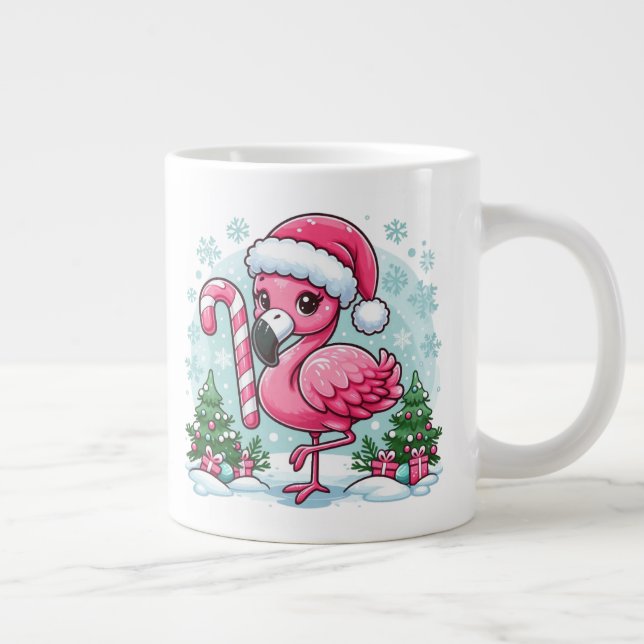 Grande Tasse Clipart de flamingo de Noël sublimation  (Droite)