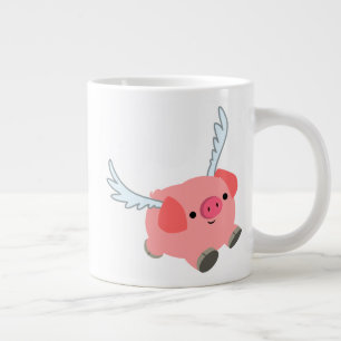 Grande Tasse Cochon De Dessin À Charme