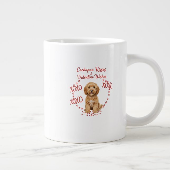 Grande Tasse Cockapoo Kisses Valentine Wishes Dog Lover (Droite)