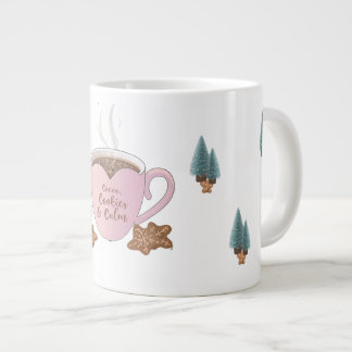 Grande Tasse Cocoa, Cookies & Calme – T-Shirt Pastel Noël