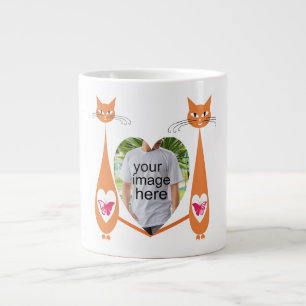 Grande Tasse Coeur d'amour chat modifiable - Conception personn