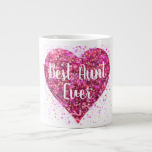 Grande Tasse Coeur de parties scintillant rose étincelle meille