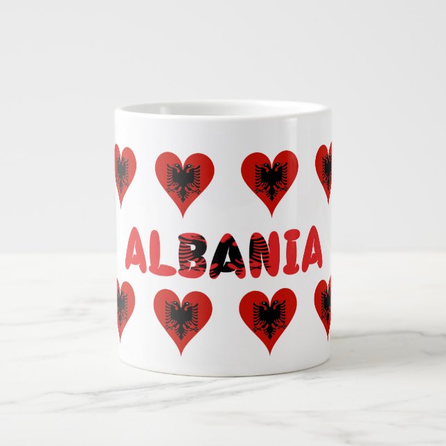 Grande Tasse Coeurs albanais (Devant)
