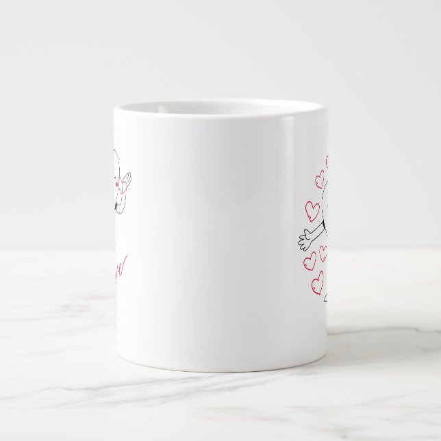 Grande Tasse Cœurs et étoiles d'amour mignons spécial  (Devant)
