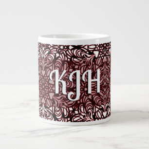 Grande Tasse Coeurs rouges et noirs fantaisistes