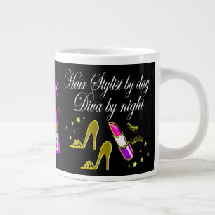 GRANDE TASSE COIFFEUR ET LISTE DE CHEVEUX PERSONNALISÉS