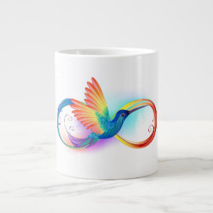 Grande Tasse Colibri arc-en-ciel avec symbole Infinity