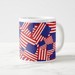 Grande Tasse Collage de drapeau américain