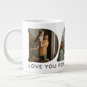 Grande Tasse Collage de photos de lettre PAPA pour la fête des 
