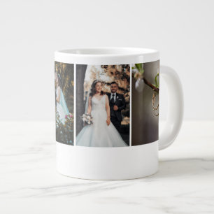 Grande Tasse Collage de photos de mariage personnalisé