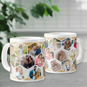 Grande Tasse Collage de photos géométrique 17 images