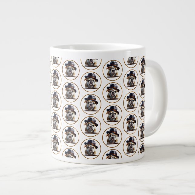 Grande Tasse Collage de photos - motif circulaire funky géant (Devant droit)