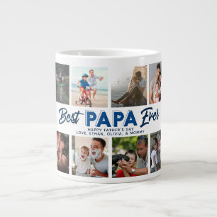 Grande Tasse Collage photo Fête des pères personnalisée Meilleu