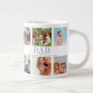 Grande Tasse Collage photo personnalisé pour la fête des pères 