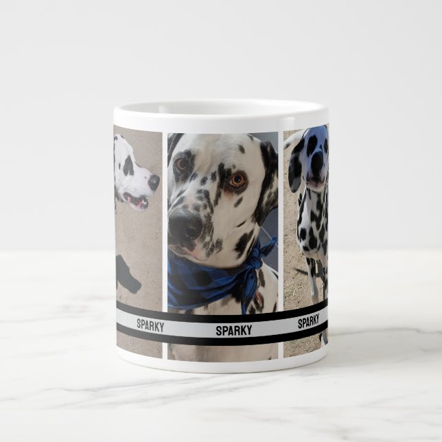 Grande Tasse Collage photo pour animal de compagnie personnalis (Devant)