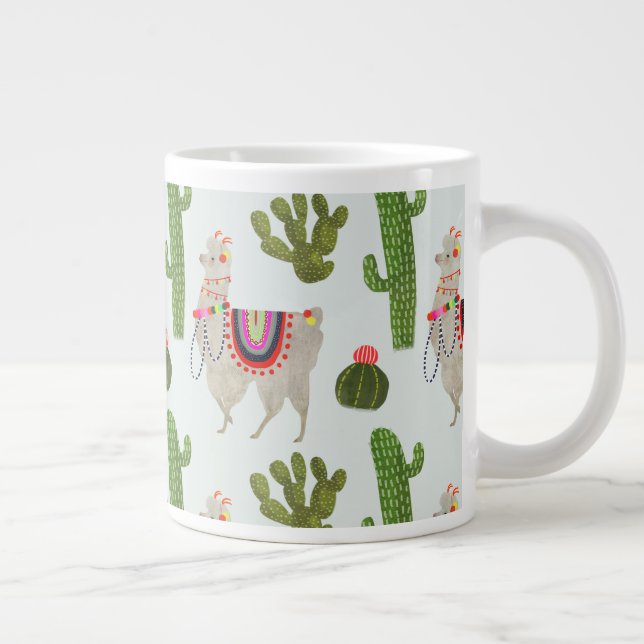 Grande Tasse Collection Llamarama | Cactus & Llama Motif (Droite)
