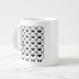 Grande Tasse Collie frontalière dans les moutons