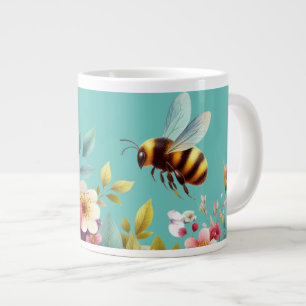 Grande Tasse Coloré, Abeille printanière/florale