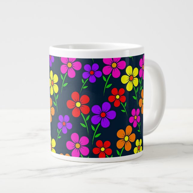 Grande Tasse Colorful Floral Pattern (Devant droit)