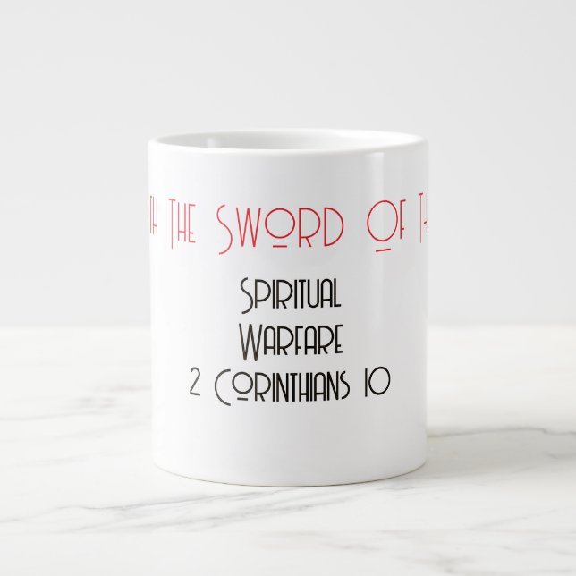 Grande Tasse Combattre Avec L'Épée De L'Esprit Chrétien (Devant)