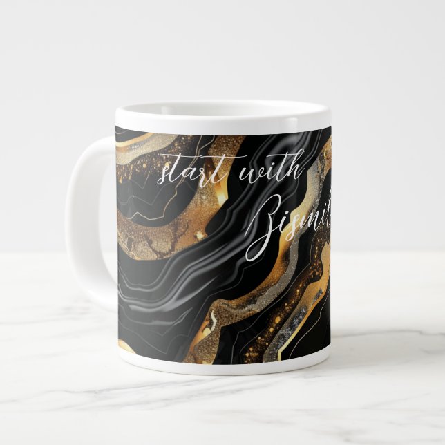 Grande Tasse Commencez avec Bismillah (Devant gauche)