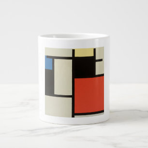 Grande Tasse Composition mondrienne Art moderne de la peinture