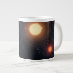 Grande Tasse Concept de l'artiste illustrant Kepler-16b.