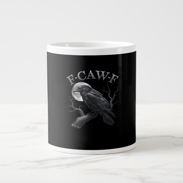 Grande Tasse Conception Classique Gothique de Lune d'Oiseau F-C (Devant)