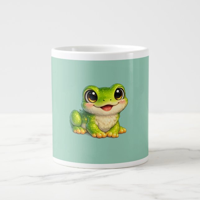 Grande Tasse Conception d'animal Kawaii de grenouille mignonne  (Devant)