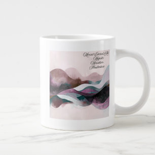 Grande Tasse Conception d'art abstrait   Minimaliste moderne