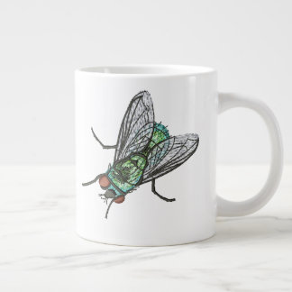 Grande Tasse Conception de broderie de machine de mouche verte